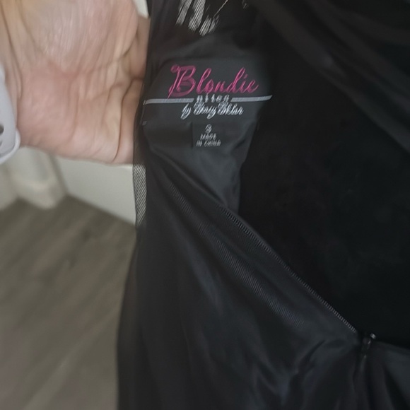 Blondie Nites Black and Silver Embellished Dress - Picture 5 of 5